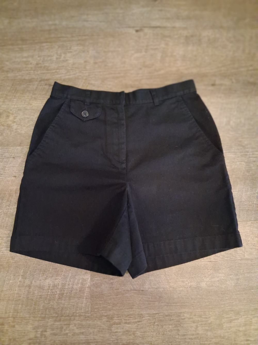Women's Black Tailored Bermuda Shorts